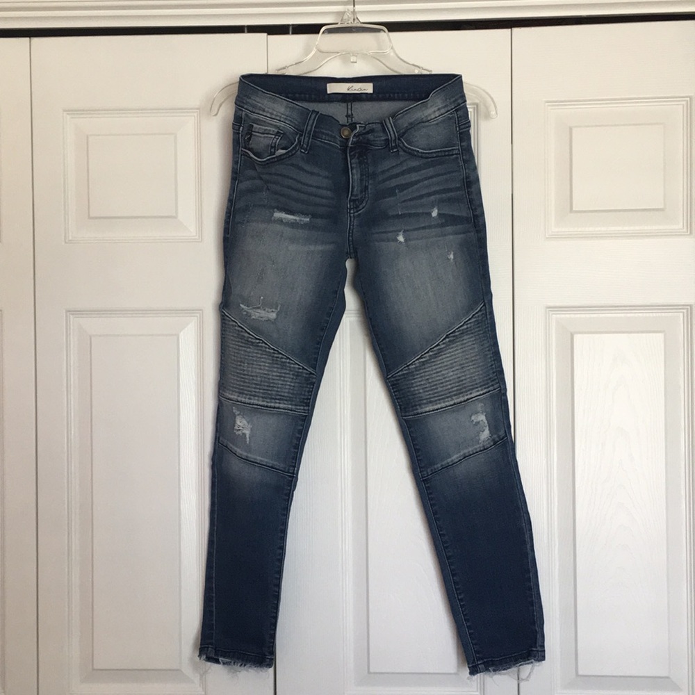 KanCan Skinny Moto-Style Jeans